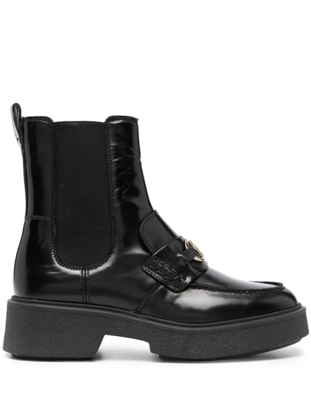  Tommy Hilfiger 45mm Logo-plaque Ankle Boots - Black 