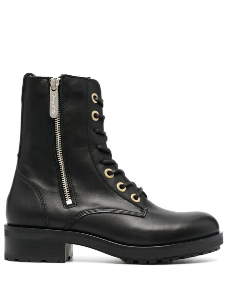  Tommy Hilfiger 40mm Zip-up Biker Boots - Black 