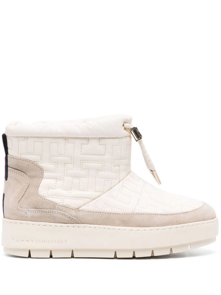  Tommy Hilfiger Monogram-jacquard Platform Snow Boots - Neutrals 