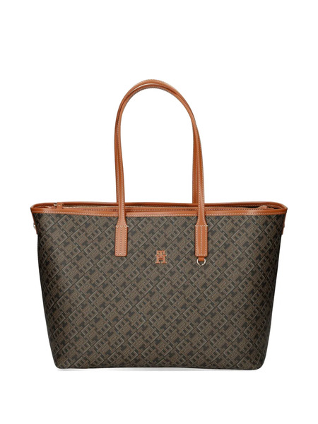  Tommy Hilfiger Monogram Shoulder Bag - Brown 