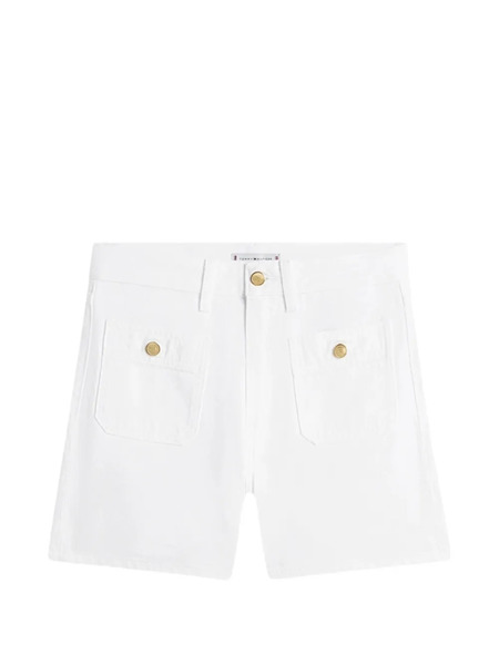  Tommy Hilfiger Patch-pocket Denim Shorts - White 