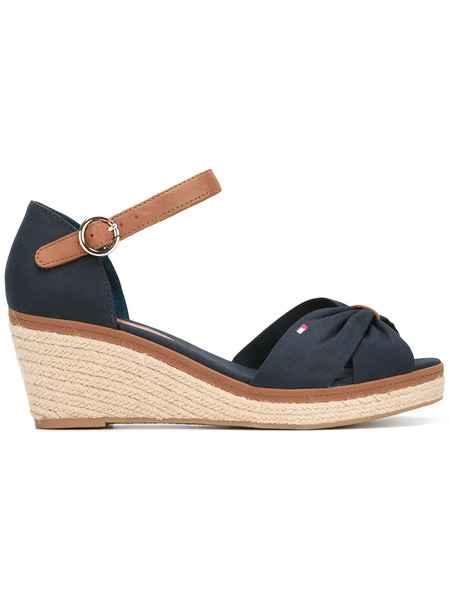  Tommy Hilfiger Peep-toe Heeled Espadrilles - Blue 
