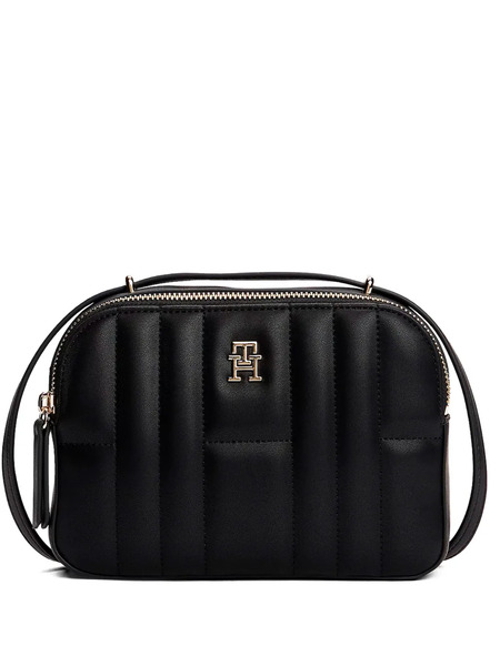  Tommy Hilfiger Quilted Logo-plaque Shoulder Bag - Black 