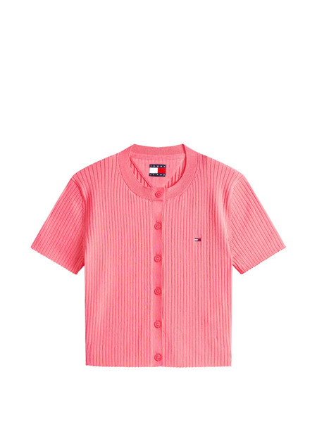  Tommy Hilfiger Short-sleeve Cardigan - Pink 