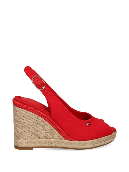  Tommy Hilfiger Slingback Heeled Espadrilles - Red 
