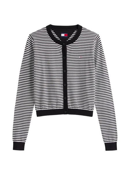  Tommy Hilfiger Striped Cardigan - Black 