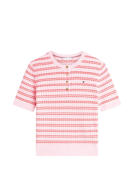  Tommy Hilfiger Striped-pattern T-shirt - Pink 