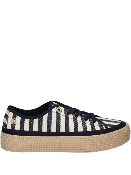  Tommy Hilfiger Striped Platform Sneakers - Blue 