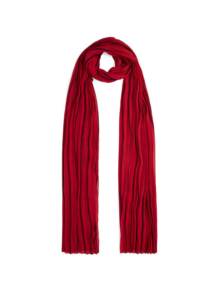  Tommy Hilfiger Striped Pleated Scarf - Red 