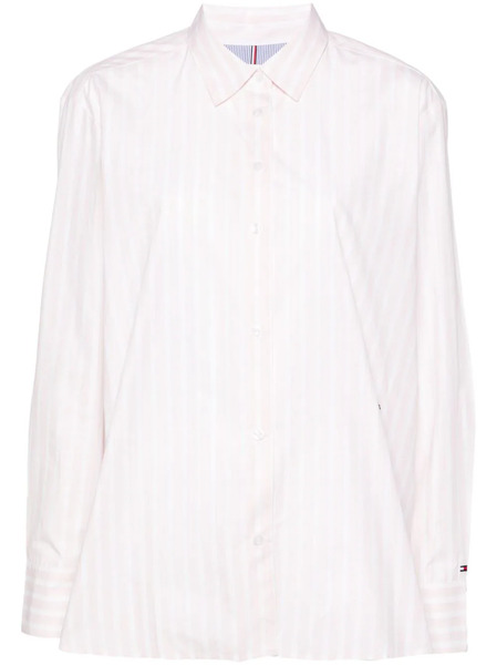  Tommy Hilfiger Striped Poplin Shirt - White 