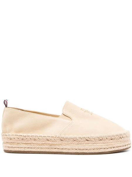  Tommy Hilfiger Suede Flatform Espadrilles - Neutrals 