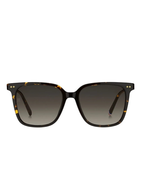  Tommy Hilfiger Tortoiseshell Square-frame Sunglasses - Black 