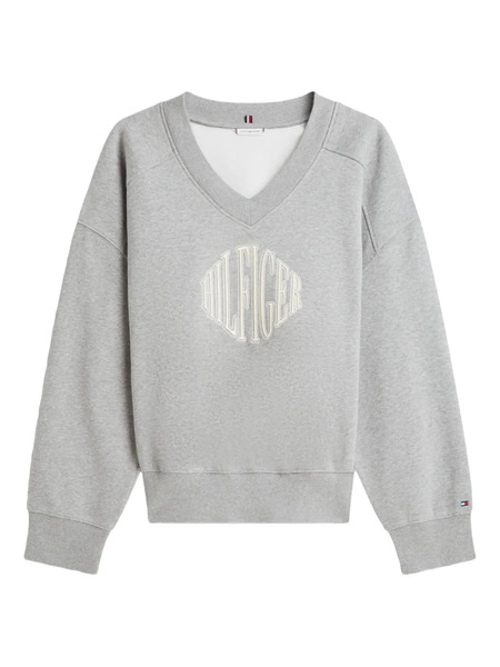  Tommy Hilfiger V-neck Logo Sweatshirt - Grey 