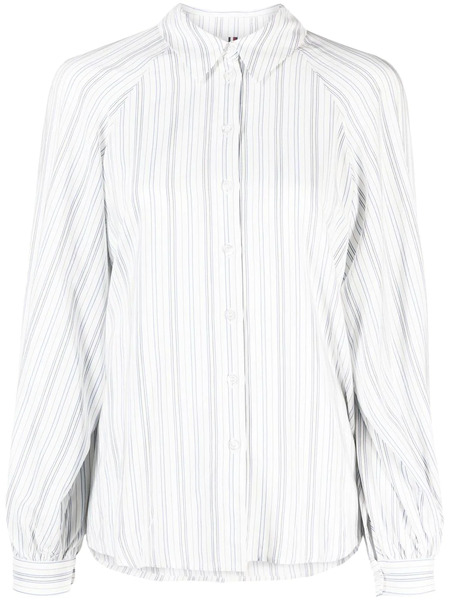  Tommy Hilfiger Viscose Stripe Raglan Shirt - White 