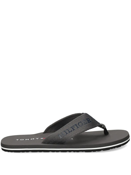  Tommy Hilfiger Webbing Logo-print Flip-flops - Grey 