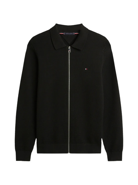  Tommy Hilfiger Zip-up Textured Jacket - Black 