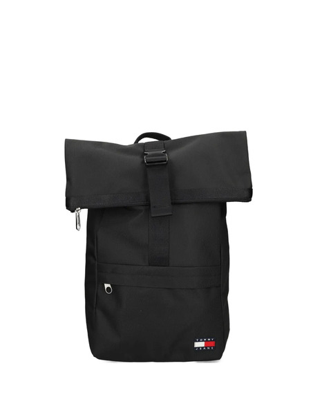  Tommy Jeans Buckle-fastening Roll-top Backpack - Black 