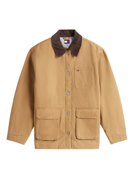  Tommy Jeans Corduroy-collar Jacket - Neutrals 