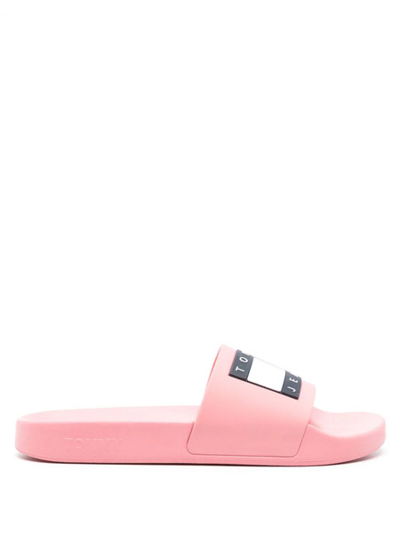  Tommy Jeans Flag-logo Pool Slides - Pink 