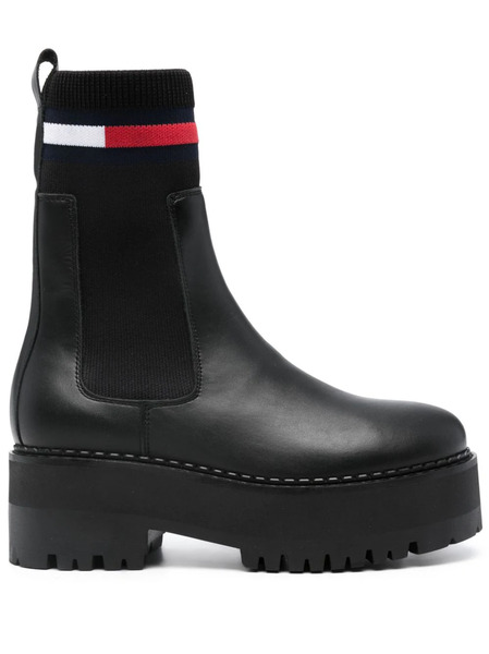 Tommy Jeans Flatform Chelsea Boots - Black 