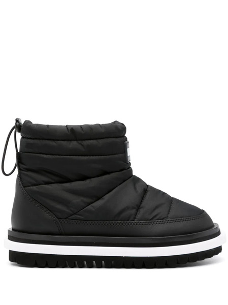 Tommy Jeans Logo-patch Padded Ankle Boots - Black 