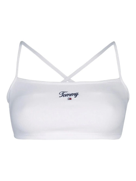 Tommy Jeans Ribbed Strap Top - White 