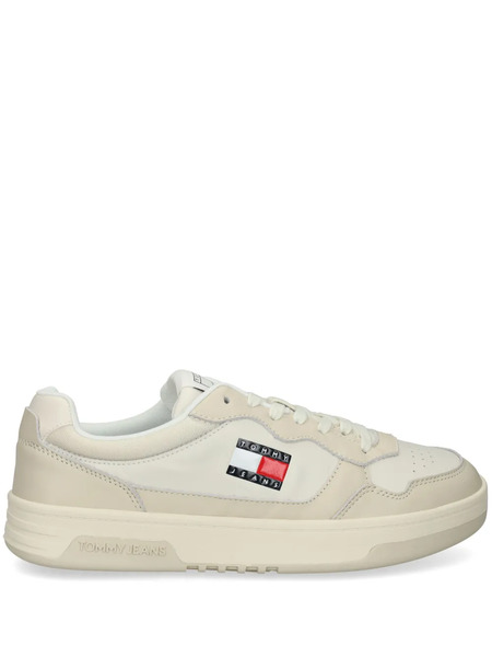  Tommy Jeans Two-tone Lace-up Leather Trainers - Neutrals 