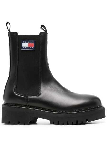  Tommy Jeans Urban 50mm Leather Boots - Black 