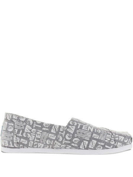  Toms Alpargata Geometric-print Loafers - Grey 