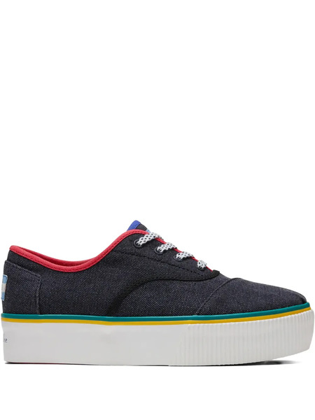  Toms Cordones Boardwalk black Washed Sneakers 