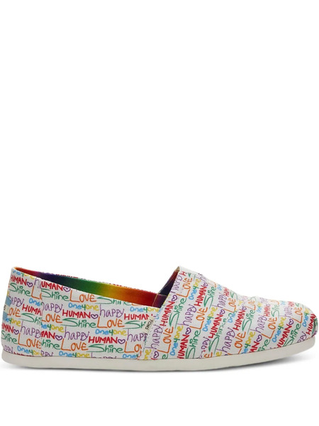  Toms Rainbow-print Espadrilles - White 