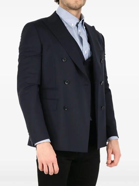  Tonello Contrast-panel Waistcoat - Blue 