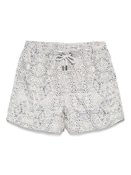  Tooco Graphic-print Swim Shorts - Neutrals 