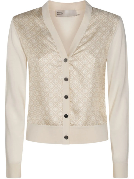  Tory Burch All-over Logo Cardigan - Neutrals 