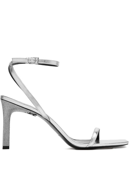  Tory Burch Ankle Strap Heeled Sandals - Silver 