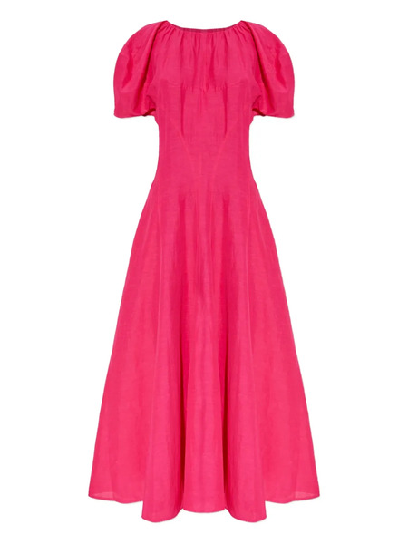  Tory Burch Balloon-sleeve Midi Dress - Pink 