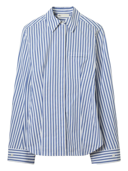  Tory Burch Bell-sleeve Cotton Shirt - Blue 