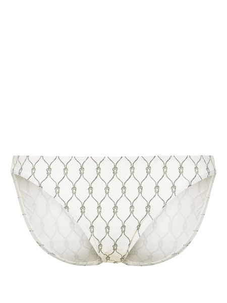  Tory Burch Celtic Knot-print Bikini Bottoms - Neutrals 