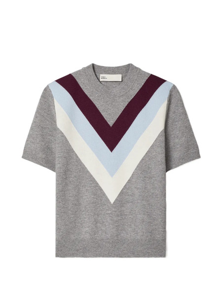  Tory Burch Chevron Wool Top - Grey 