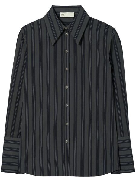  Tory Burch Cuffed Cotton Shirt - Blue 