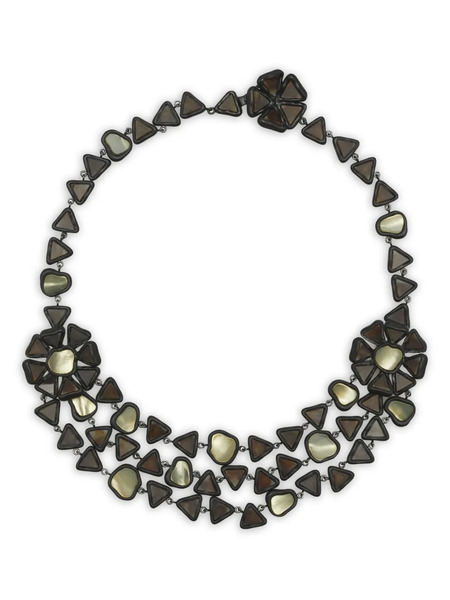  Tory Burch Curiosity Triple Strand Necklace - Black 