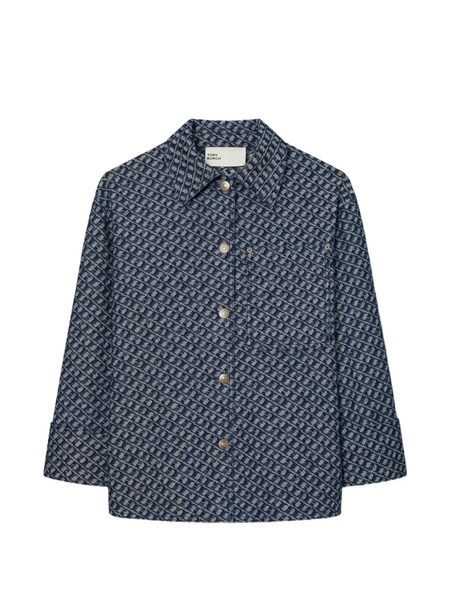  Tory Burch Denim Barn Jacket - Blue 