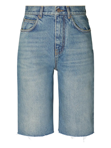  Tory Burch Distressed Denim Shorts - Blue 