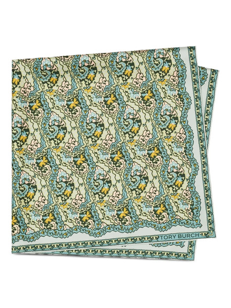  Tory Burch Dream Paisley-pattern Square Scarf - Green 