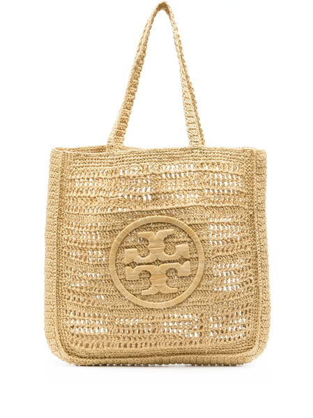  Tory Burch Ella Crochet Tote Bag - Neutrals 
