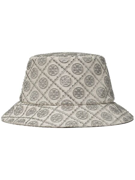  Tory Burch Embellished Bucket Hat - Grey 