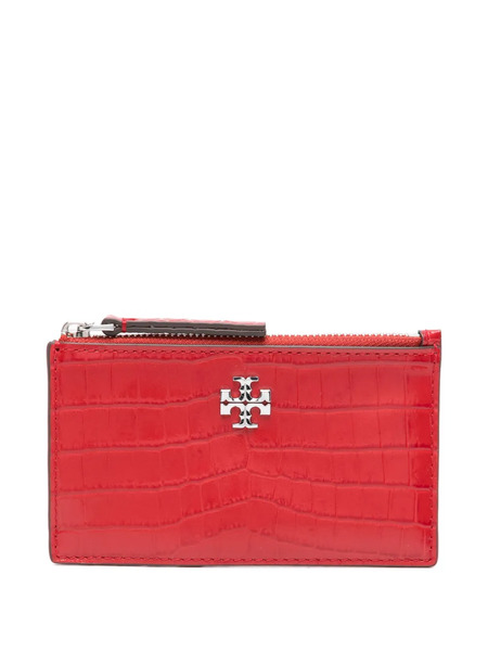  Tory Burch Embossed Zip-around Wallet - Red 