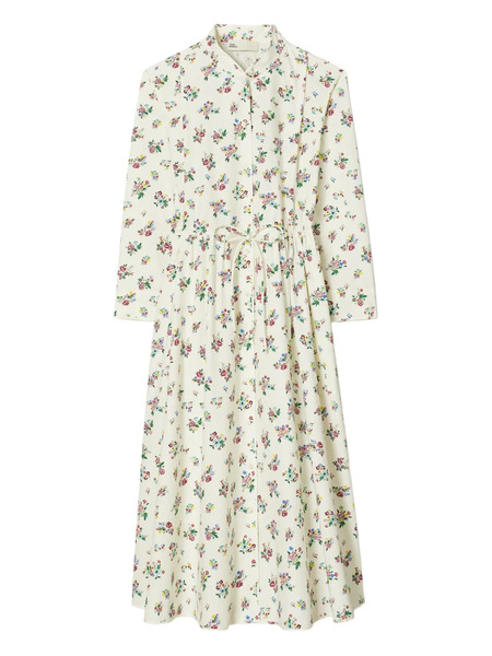  Tory Burch Floral-patterd Midi Dress - Neutrals 