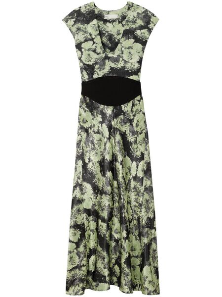  Tory Burch Floral-print Dress - Green 