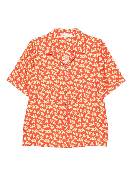  Tory Burch Floral-print Silk Shirt - 0525 Red 